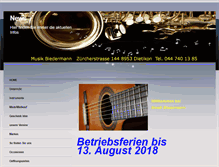 Tablet Screenshot of musik-biedermann.ch